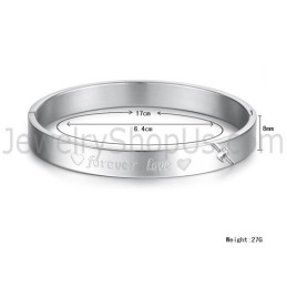 Tatanium Sweetheart "Forever Love" Koppelarmbanden Met Strass Steentjes C847