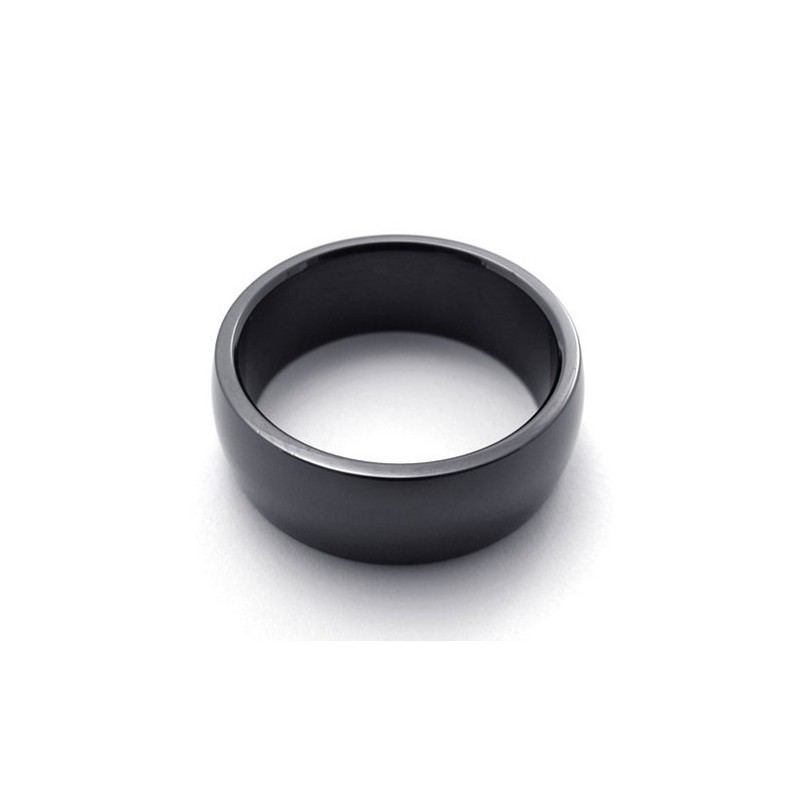 Gepolijste Zwarte Titanium Ring