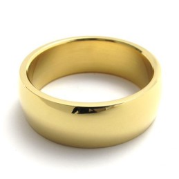 Gouden Gepolijste Titanium Ring
