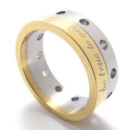 Halfgouden Titanium Ring
