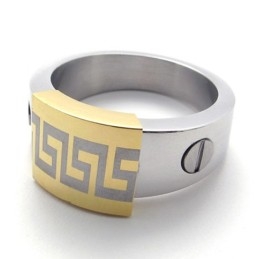 Gouden Accent Titanium Ring