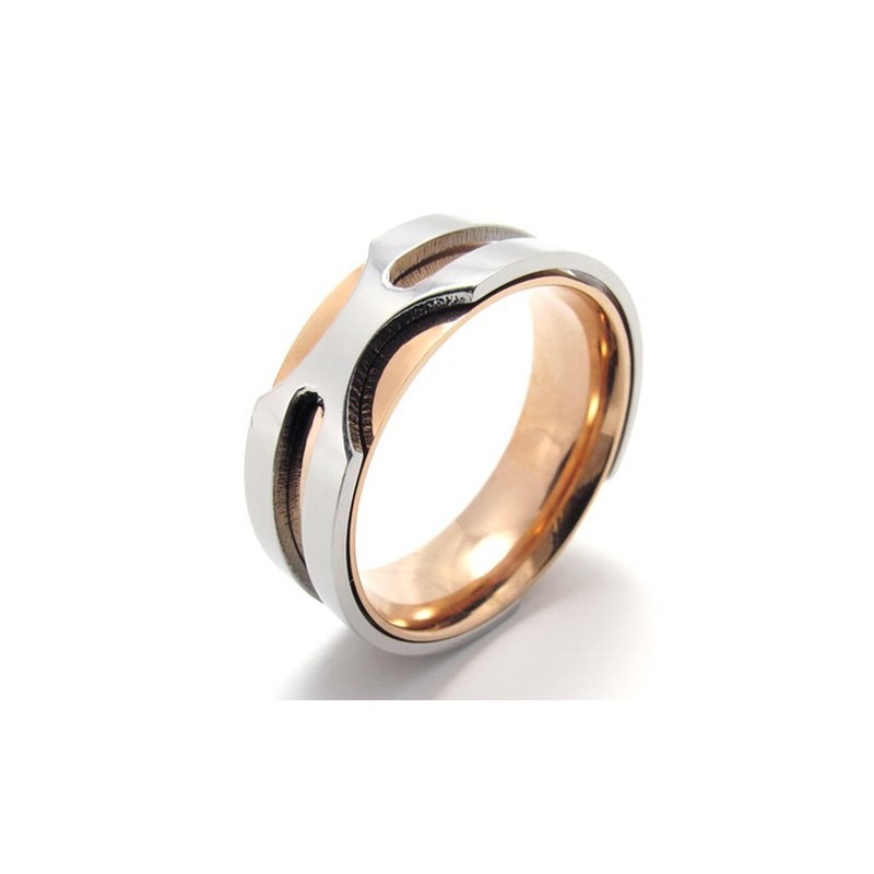 Roségouden Titanium Ring Roségouden Titanium Ring