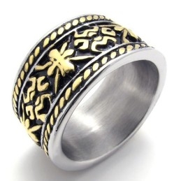 Gouden Vintage Titanium Ring