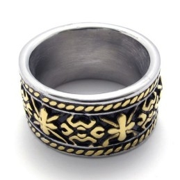 Gouden Vintage Titanium Ring