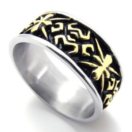 Gouden Vintage Titanium Ring