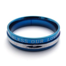 Diamantblauwe Titanium Ring