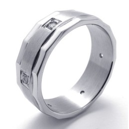 Diamanten Titanium Ring