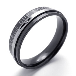 Diamanten Zwarte Titanium Ring