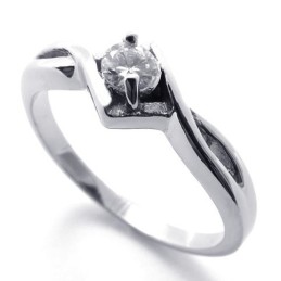Dames Diamanten Titanium Ring