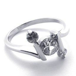 Diamanten Titanium Ring Voor Vrouwen