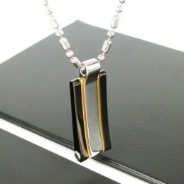 Sutra Man 24K Gouden Gepolijste Titanium Stalen Hanger Ketting