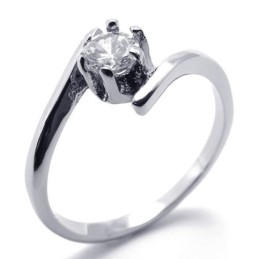 Dames Diamanten Titanium Ring