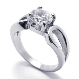 Dames Diamanten Titanium Ring