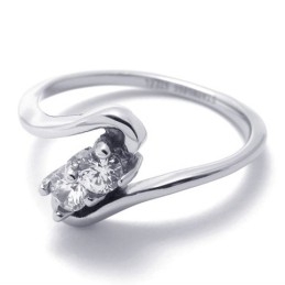 Diamanten Dames Titanium Ring