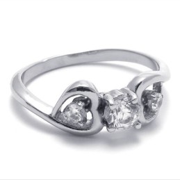 Diamanten Titanium Ring Voor Vrouwen