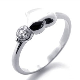 Diamanten Titanium Ring Voor Vrouwen