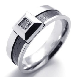 Diamanten Titanium Ring