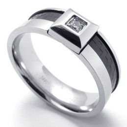 Diamanten Titanium Ring