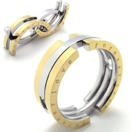 Puzzel Gouden Titanium Ring