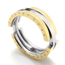 Puzzel Gouden Titanium Ring