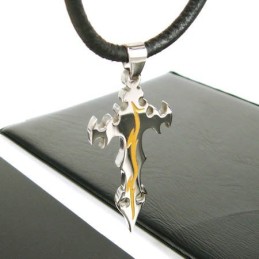 Edele Man Kruis Pure Titanium Hanger Gratis Ketting