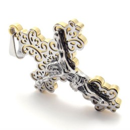 Gouden Kruis Jezus Titanium Hanger