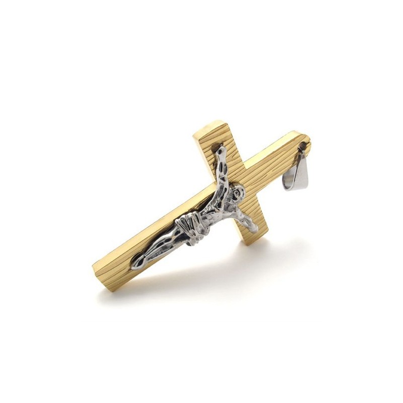 Jezus Gouden Titanium Kruis Hanger Jezus Gouden Titanium Kruis Hanger