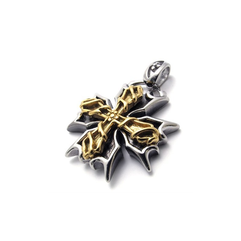 Gouden Kruisaccent Titanium Hanger Gouden Kruisaccent Titanium Hanger
