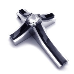 Man 2-Laags Kruisketting Van Puur Titanium Zonder Hanger