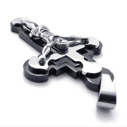 Jezus Zwarte Titanium Kruis Hanger