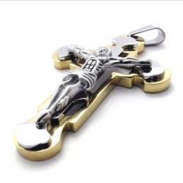 Jezus Gouden Titanium Kruis Hanger