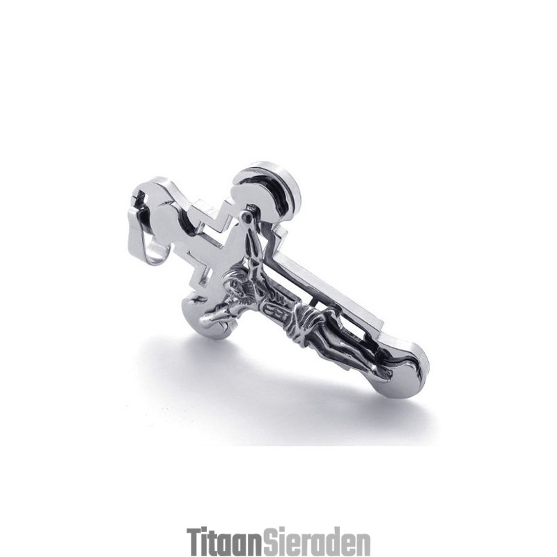 Jezus Titanium Kruis Hanger