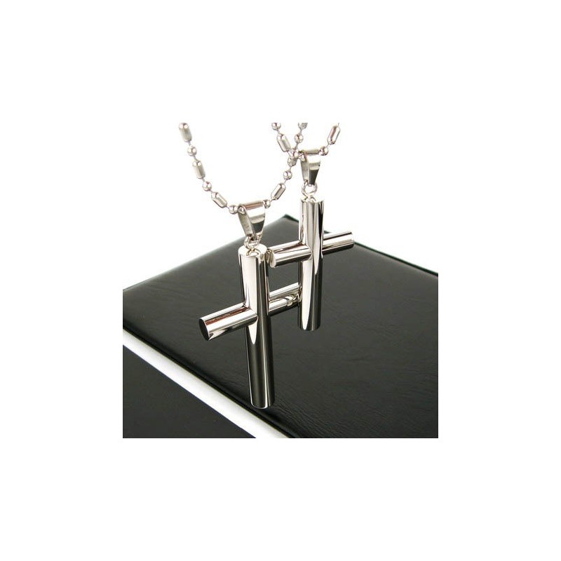 Man Cross Pure Titanium Hanger-Gratis Ketting-1 Stuk Man Cross Pure Titanium Hanger-Gratis Ketting-1 Stuk