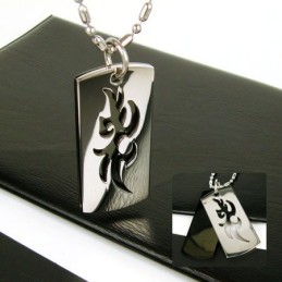 Cool Man 2-Laags Symbool Puur Titanium Kettinghanger