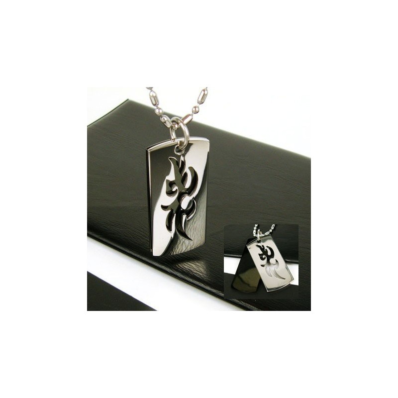 Cool Man 2-Laags Symbool Puur Titanium Kettinghanger Cool Man 2-Laags Symbool Puur Titanium Kettinghanger