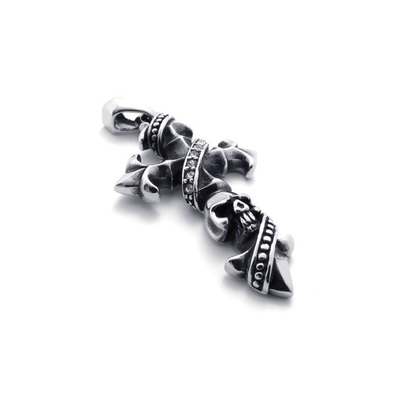 Schedel Titanium Kruis Hanger Schedel Titanium Kruis Hanger