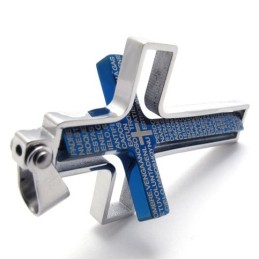 Blauwe Titanium Kruishanger