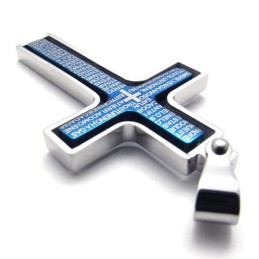Blauwe Titanium Kruishanger