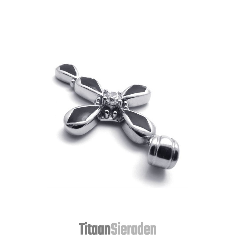 Diamanten Titanium Kruishanger