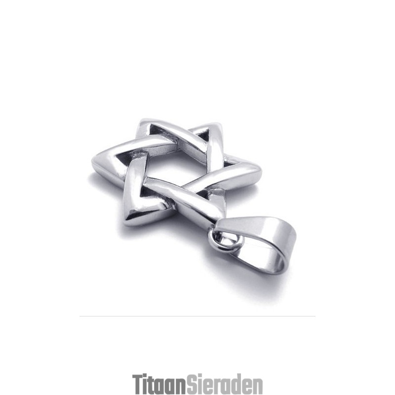 Gelukshexagram Titanium Hanger