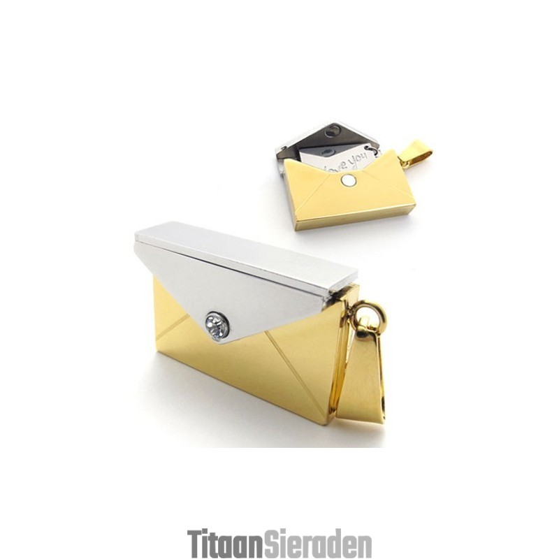 Gouden Portemonnee Liefhebbers Titanium Hanger Gouden Portemonnee Liefhebbers Titanium Hanger
