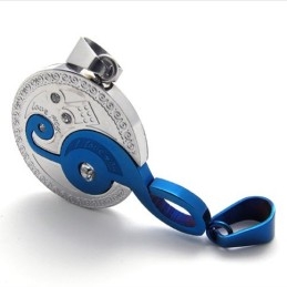 Titanium Hanger Met Blauwe Muzieknootliefhebbers