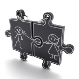Zwarte Lovers Titanium Hanger