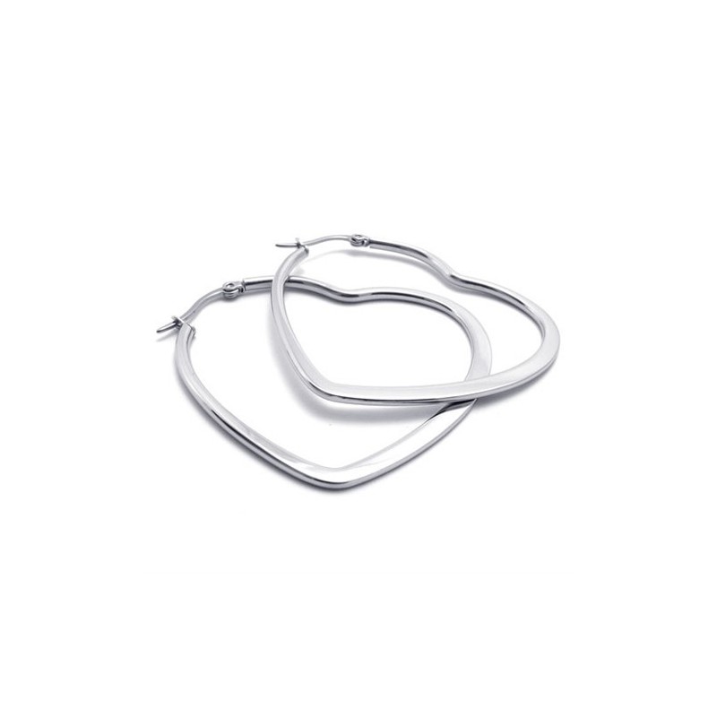 Hartvormige Titanium Oorbellen Hartvormige Titanium Oorbellen