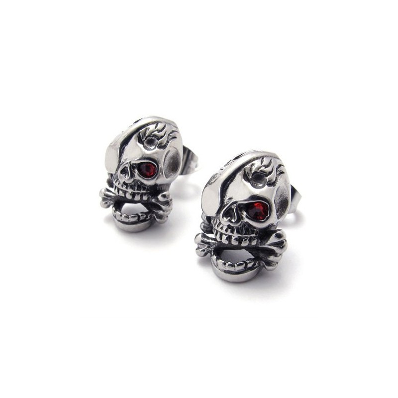 Schedel Titanium Oorbellen