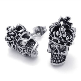 Kroonschedel Titanium Oorbellen