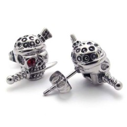 Schedel Titanium Oorbellen