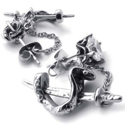 Zwaard Titanium Oorbellen