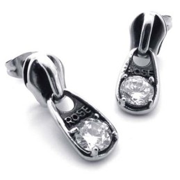 Diamanten Titanium Oorbellen