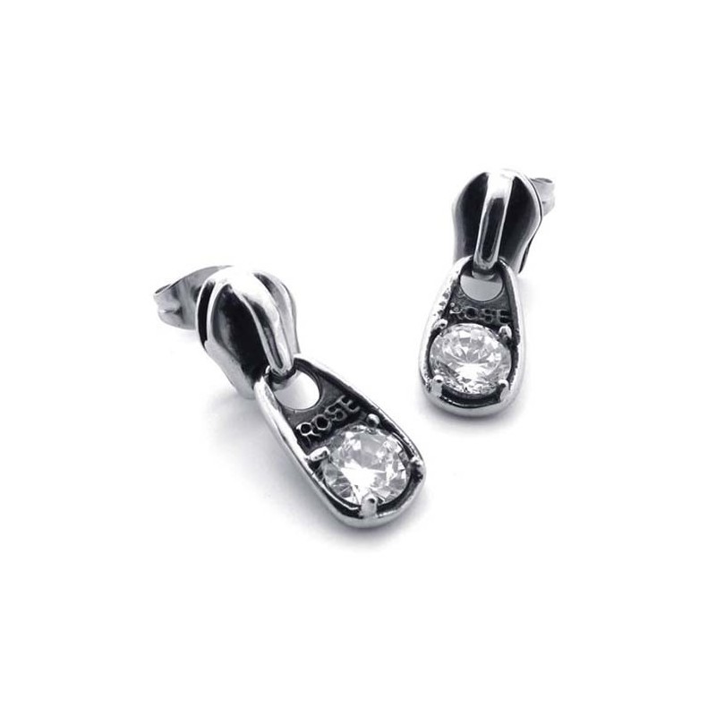 Diamanten Titanium Oorbellen